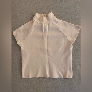 ZARA ZIPPERED KNIT TOP IN CREAM